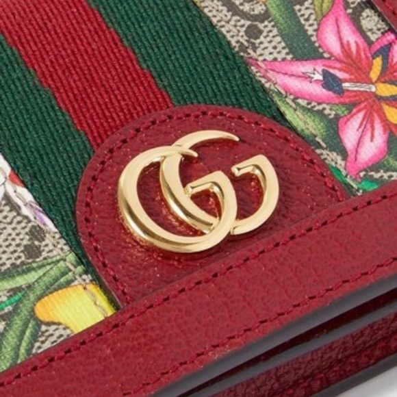 Gucci multicolor floral Ophidia logo wallet - Picture 3 of 12
